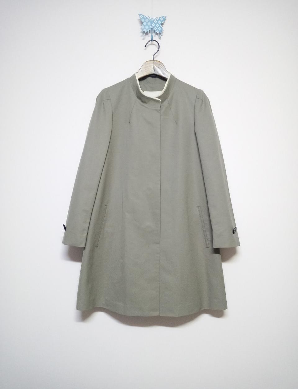 마쥬 maje 코튼혼방 백 셔링 코트