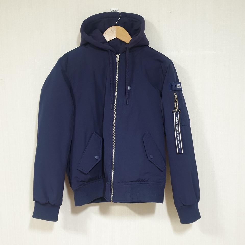 누빔 항공점퍼 90 모자탈부착