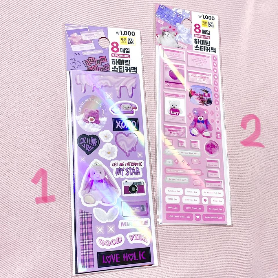 새상품)다이소 하이틴 키치 씰 스티커, 다꾸 스티커, 다꾸용품