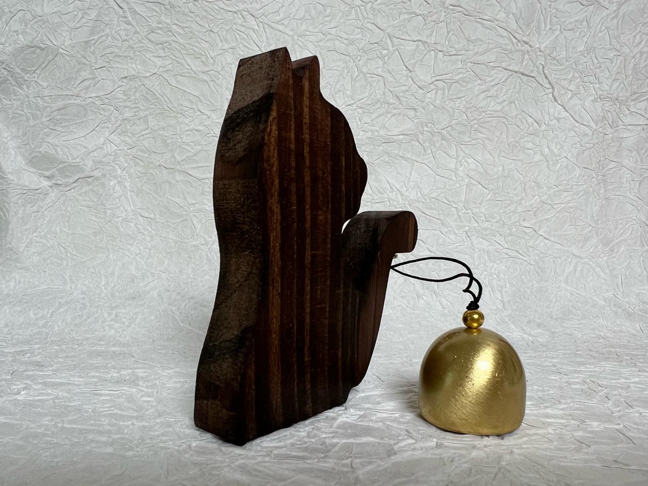 원목 행운 고양이 도어벨 현관종