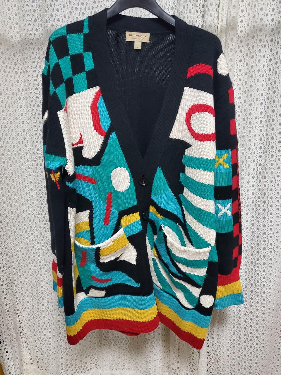 버버리 인타르시아 카디건 M