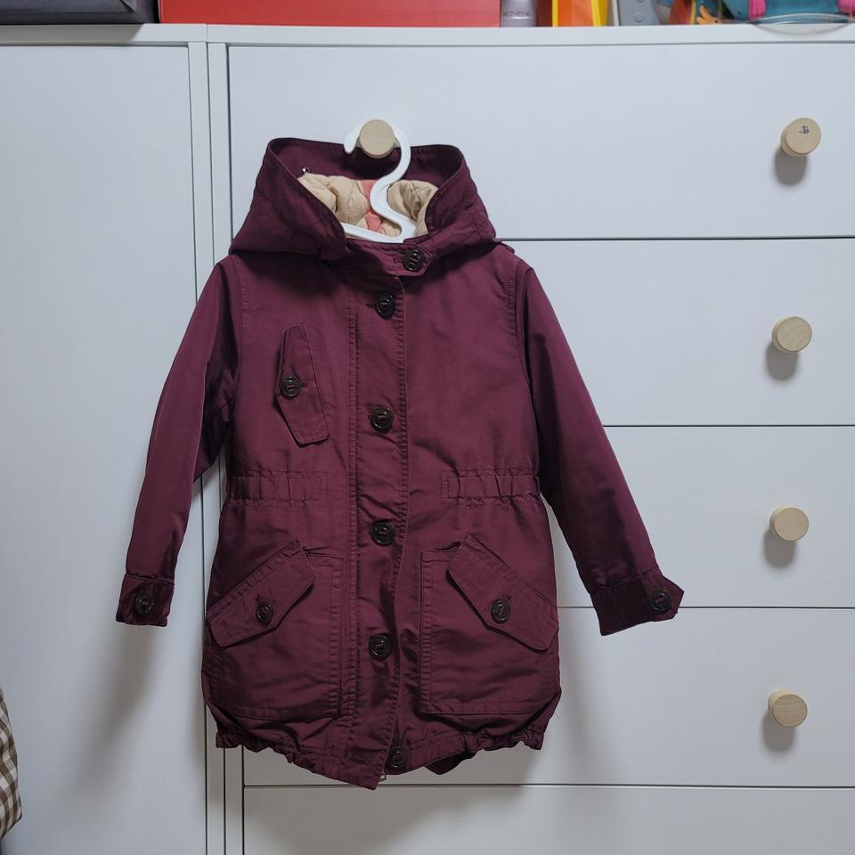 버버리키즈 바람막이 이중지퍼 코트점퍼 5y
