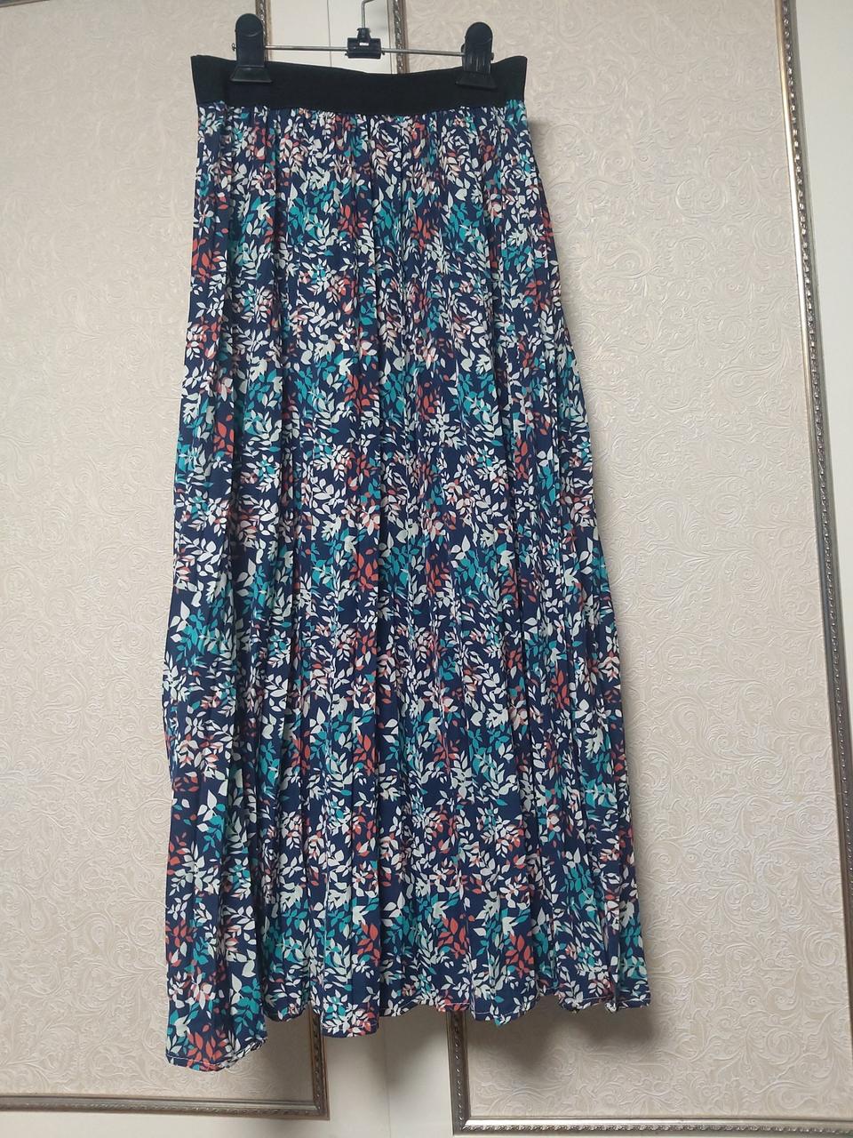 밴딩 주름 플라워 롱 스커트(프리)