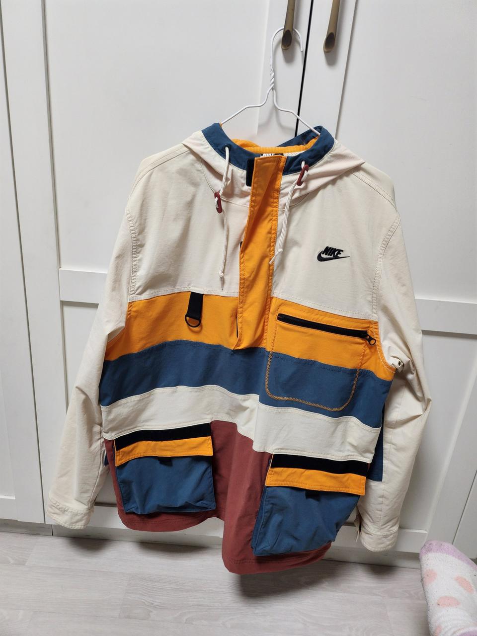 나이키 하이프아노락자켓 화이트옐로우