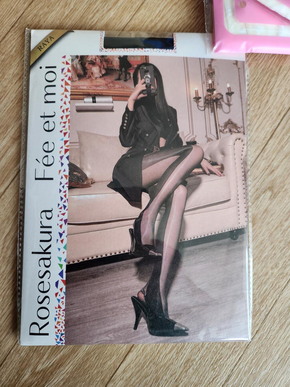 투명 사이드빅 스트라이프 광택패턴스타킹