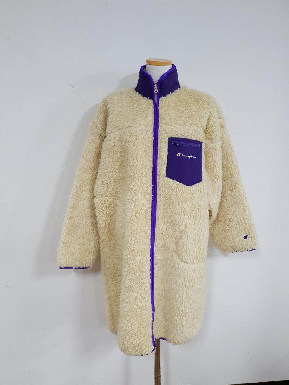 챔피온 여성 신상 뽀글이 오버핏 롱 점퍼 100-105