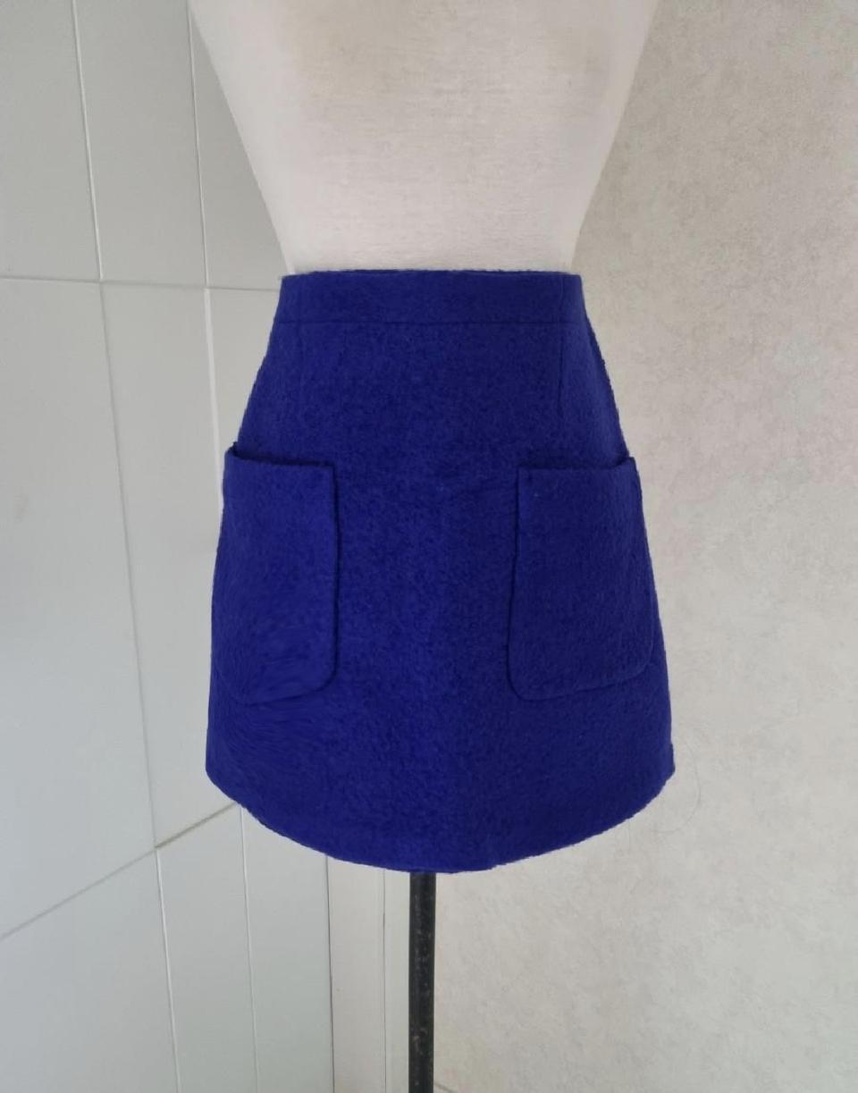 55 코발트블루 모직치마