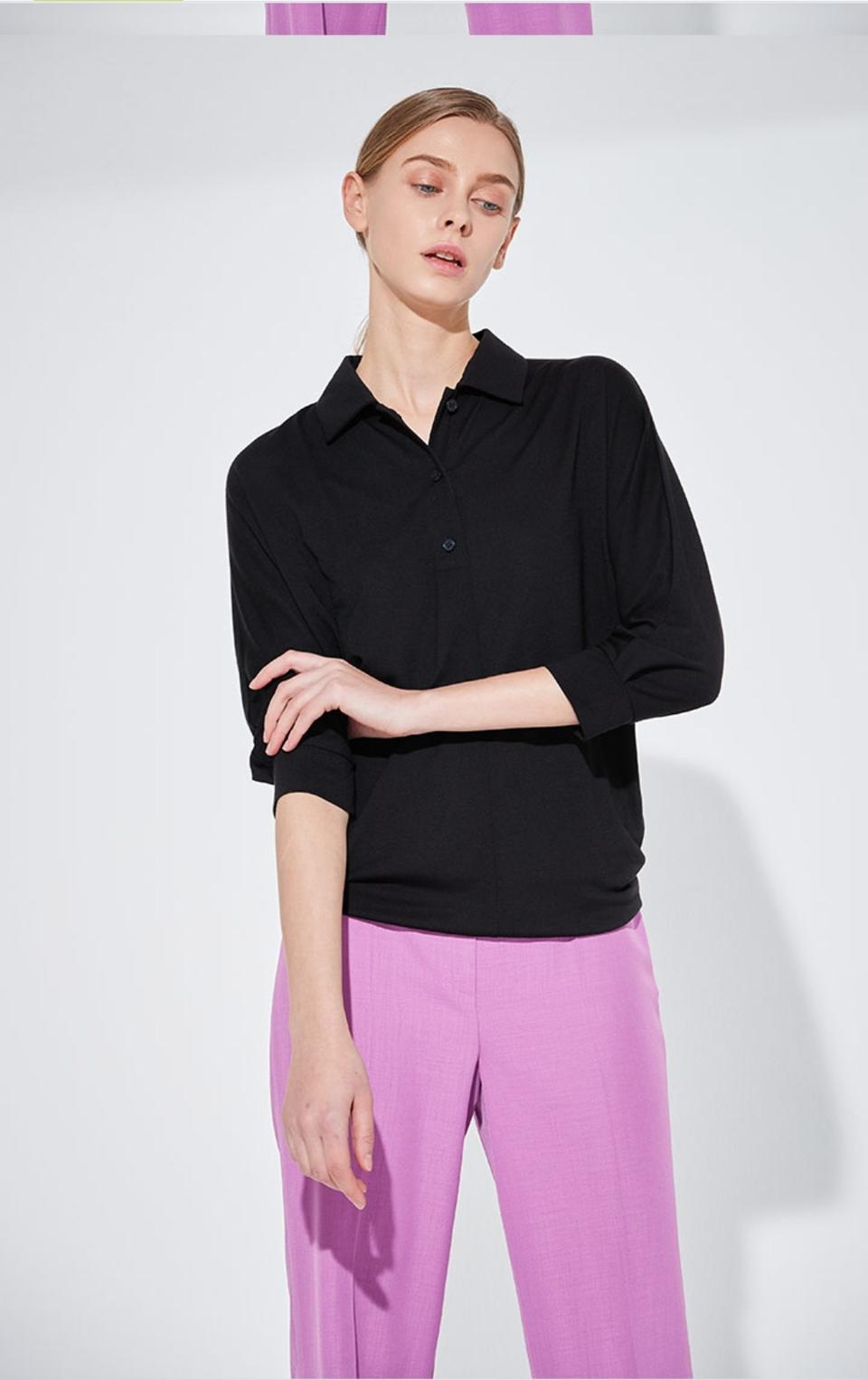 모르간5부티셔츠새거/카라티셔츠5부/간절기티/블라우스