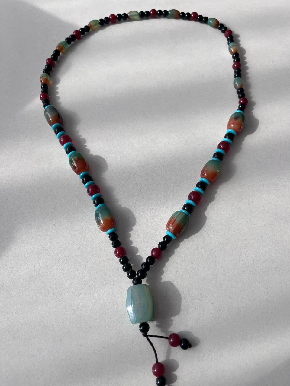 천연 마노석 목걸이 새제품