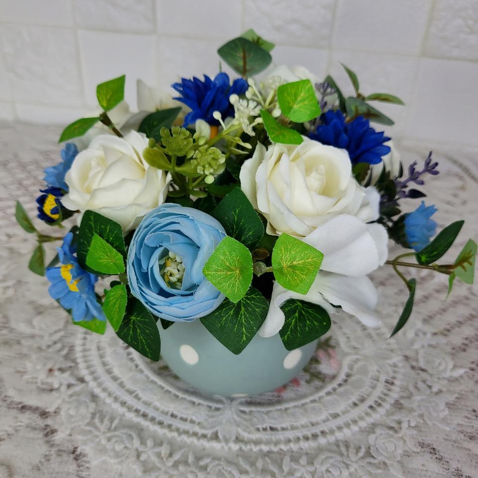 새상품)쁘띠 조화 도자기 화병