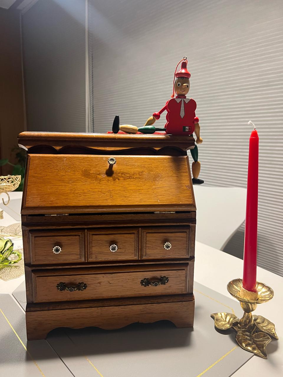 빈티지)우든 데스크 오거나이저