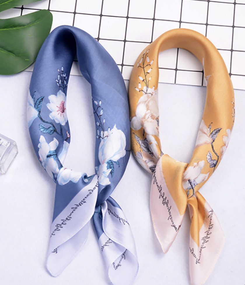 실크감촉 쁘띠플라워스카프