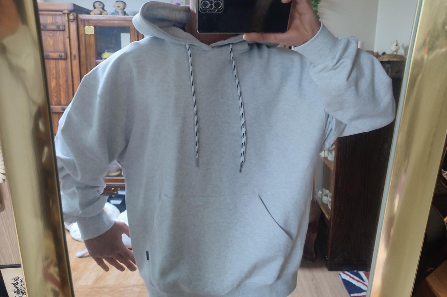 정가5.45 새거 쿨거택포2.4 어깨단면60이상 남자 헬창화이트멜란지후드