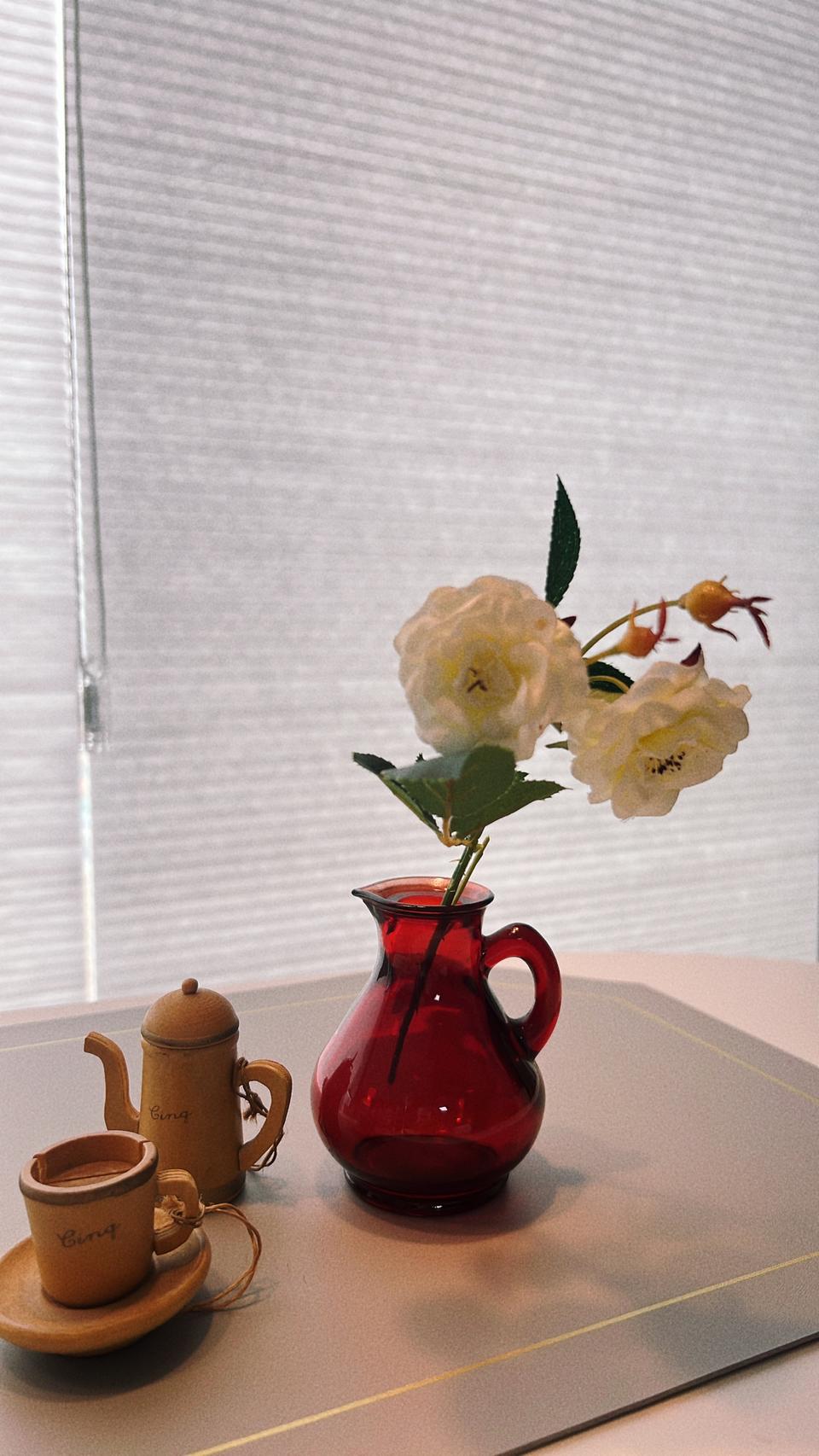 테이블웨어) 미국 Avon사의 루비 꽃병