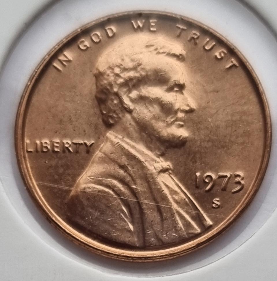 링컨 1센트 !1973_S 년도 미사용 주화