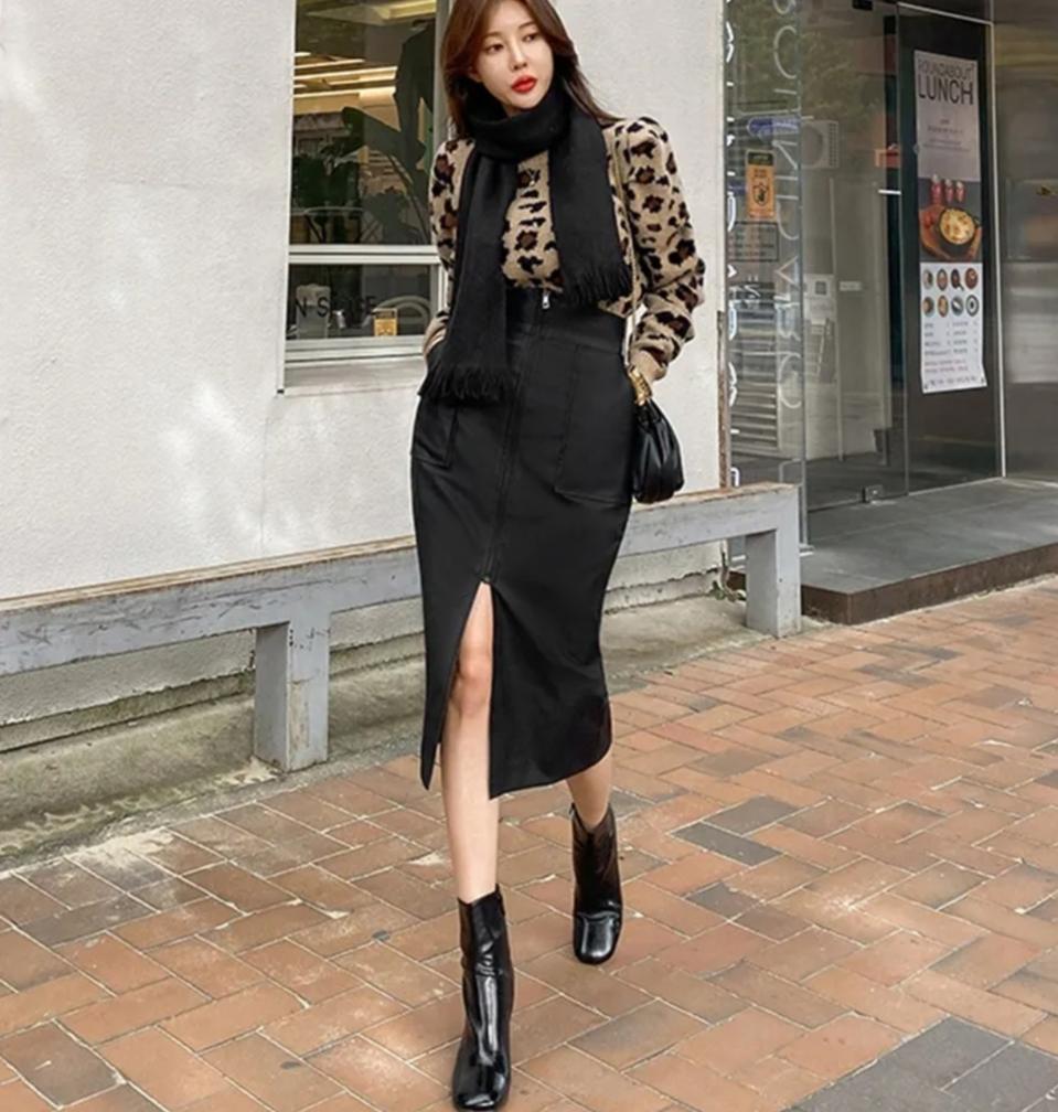 새상품 하이웨스트 슬림스커트