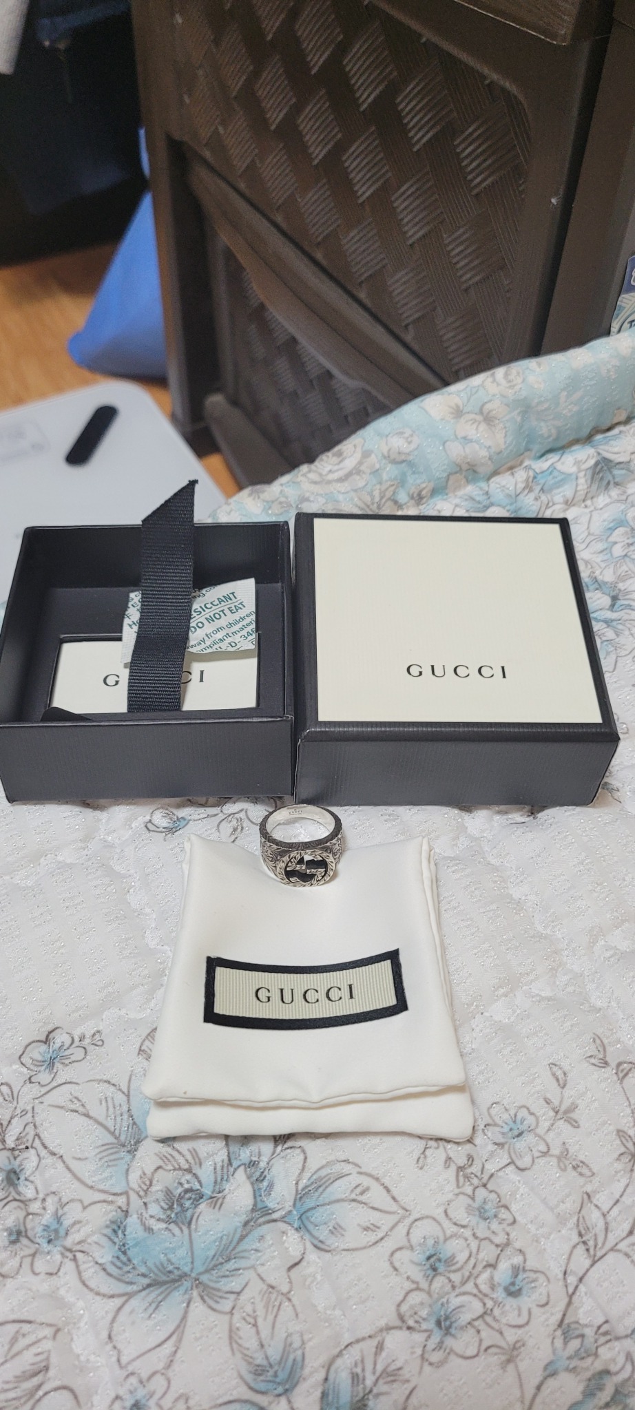 구찌로고 인터로킹 명품반지18호 정품100%