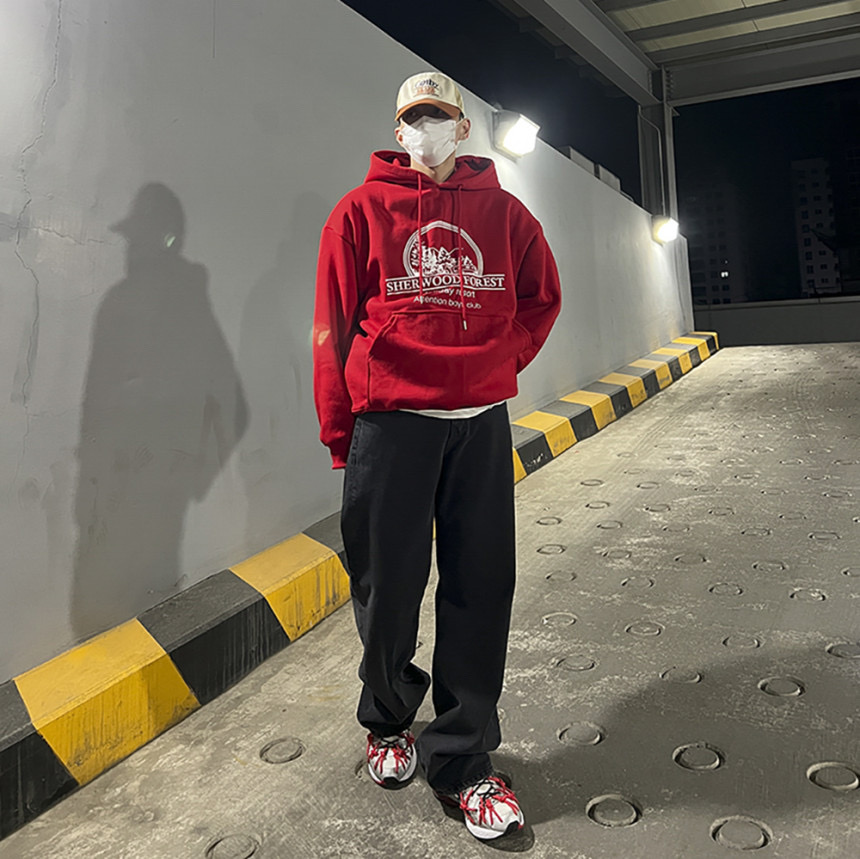 포레스트 기모 오버핏 후드