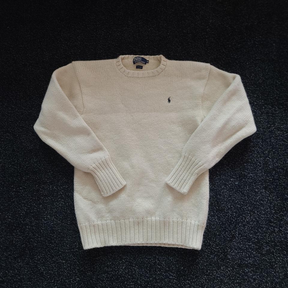 폴로 울100 베이지 니트