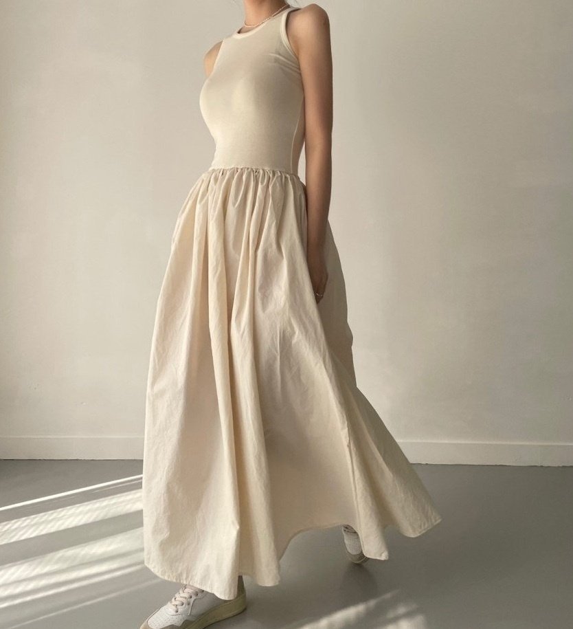 롱원피스 새제품 뷔스티에원피스 레이어드원피스 나시원피스 샤랄라스커트