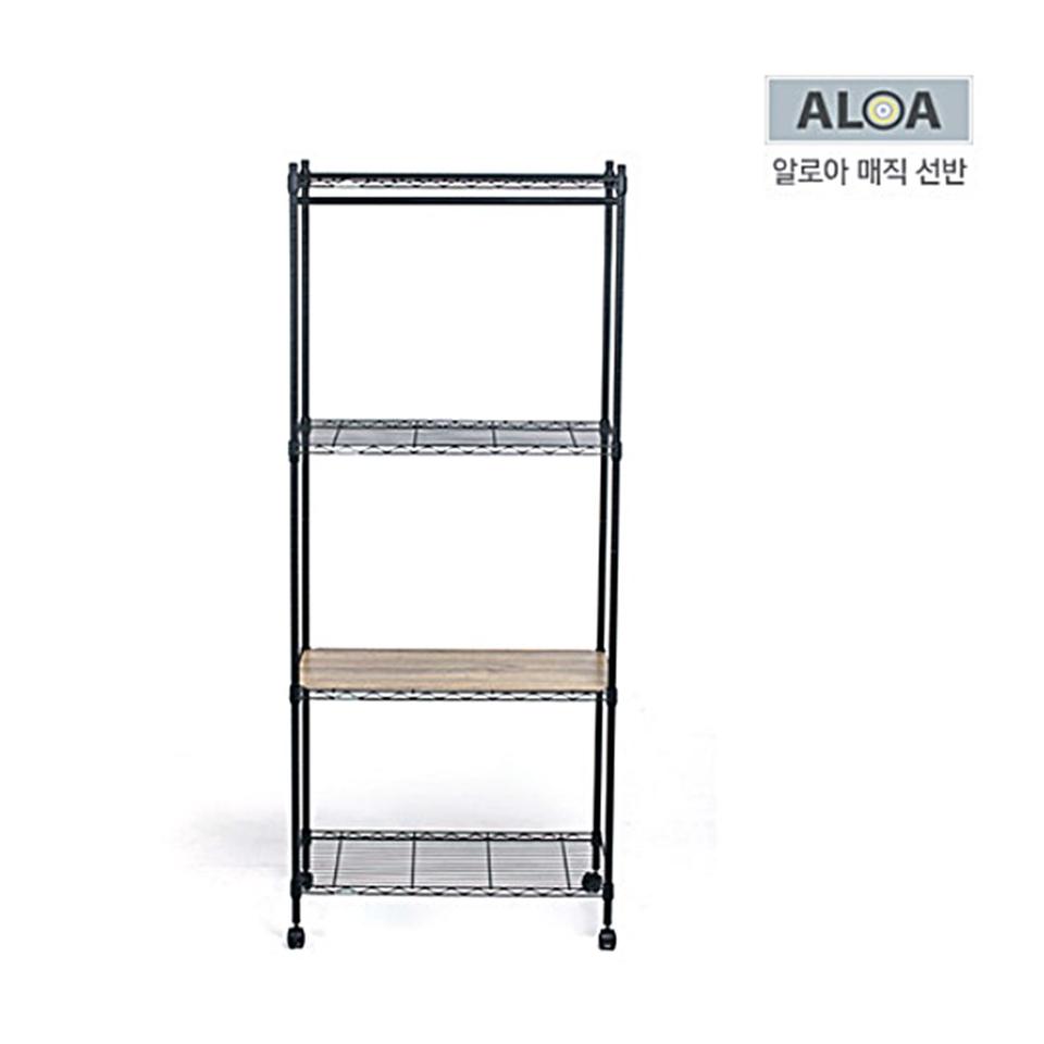 새제품 무볼트 간편 조립식 무광코팅 철재 선반 4단 선반  아이보리