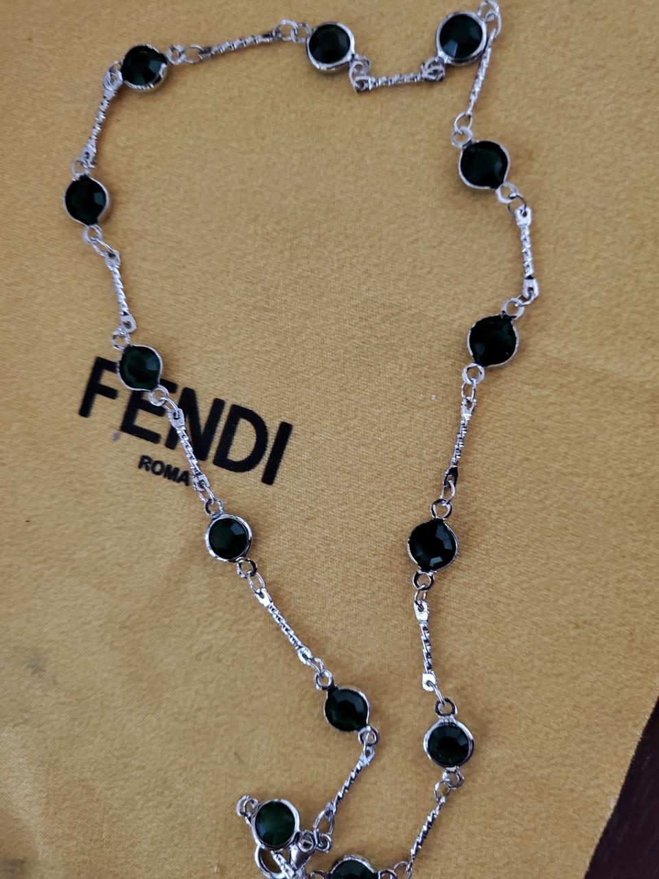 청록색 초커목걸이  (가격내림)