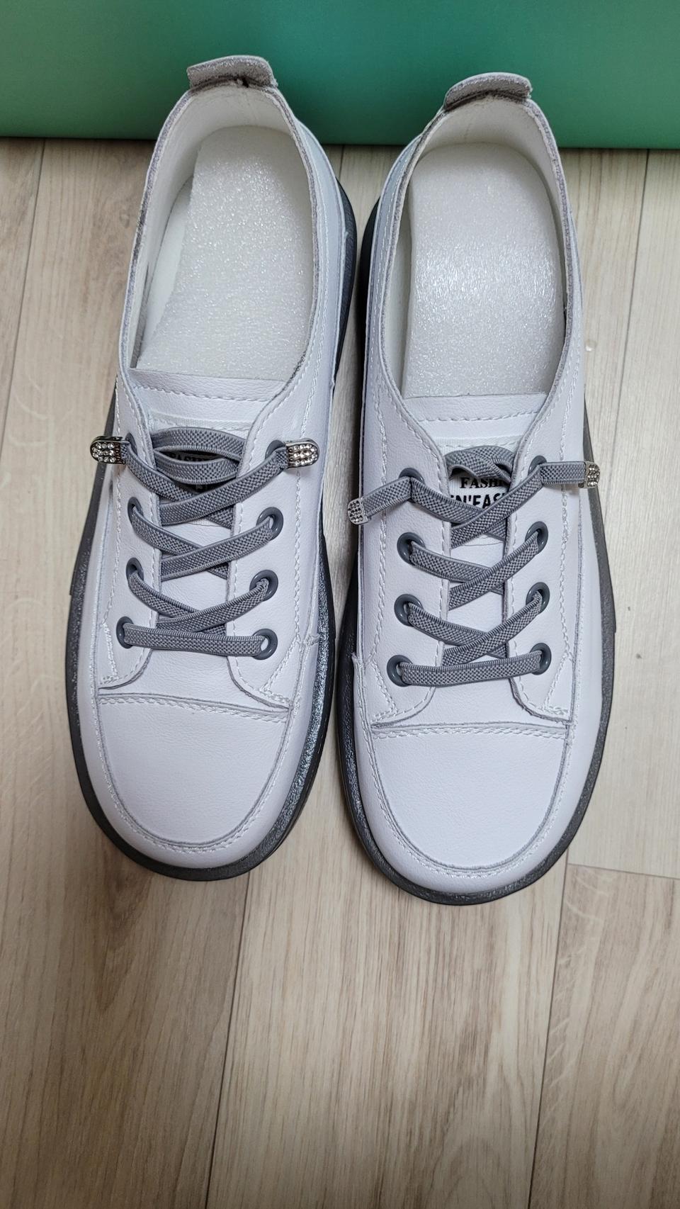 (국내당일) 여성 가죽 단화 플랫슈즈