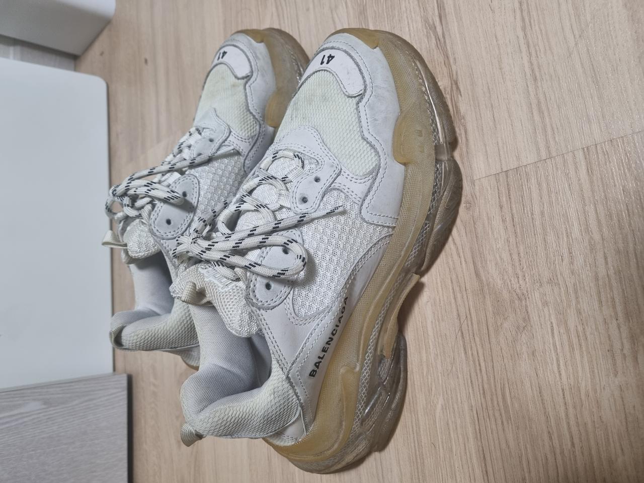 발렌시아가 트리플s 클리어솔 화이트41