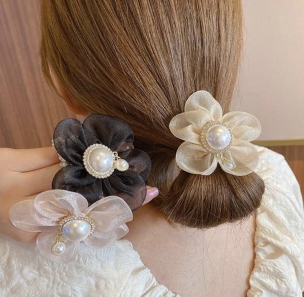 창고대방출ㅣ블링블링 왕진주플라워여신스타일 진주헤어밴드