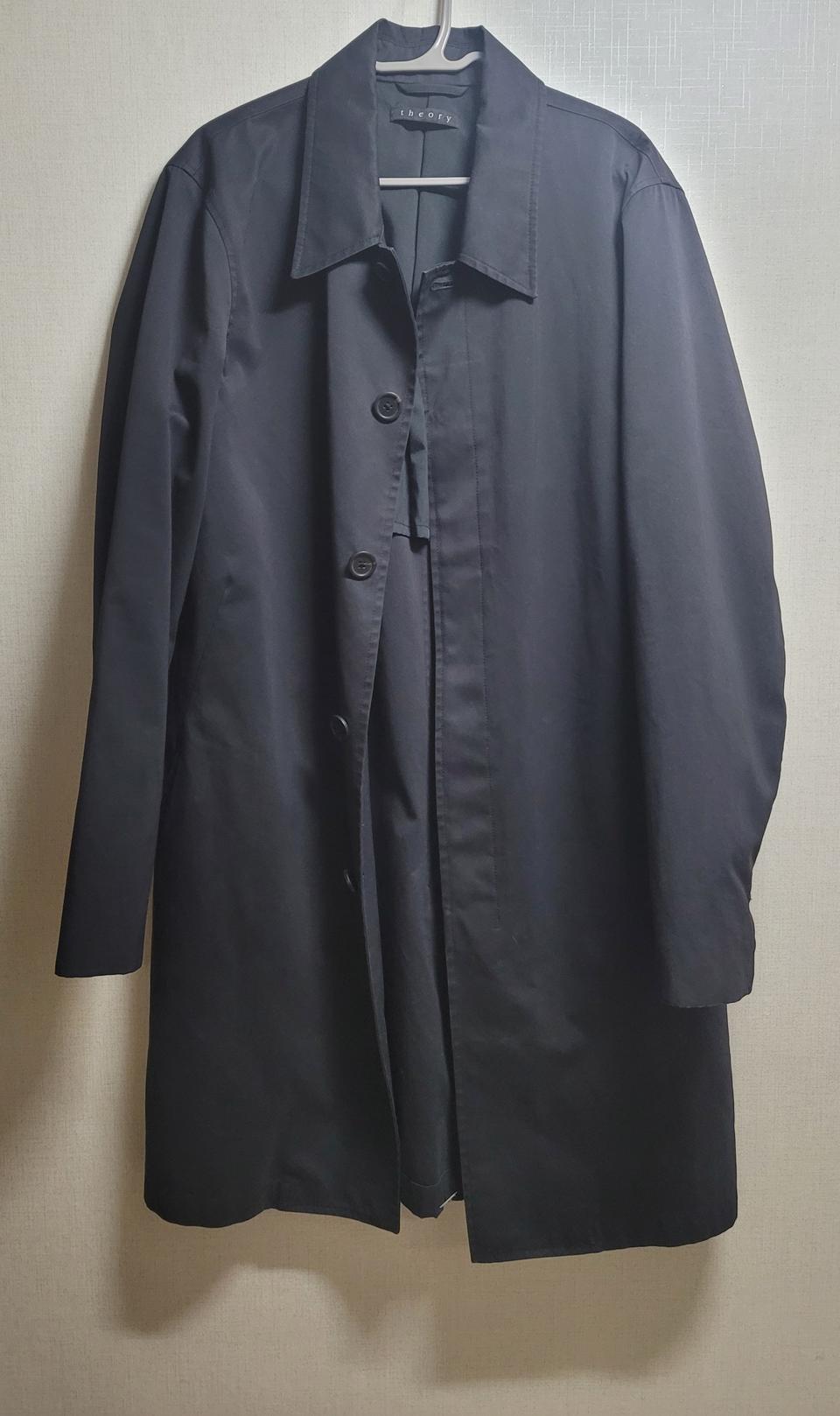 띠어리 방수 트랜치코트 M (남:95, 여:슬림55) 블랙 상태좋음