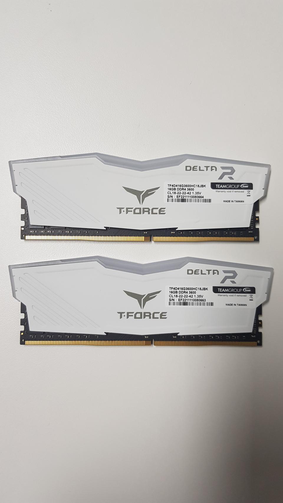 T-Force DDR4 3600 CL18 16GBx2 팝니다~
