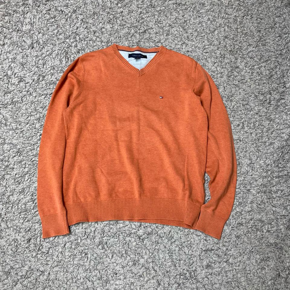 타미힐피거 브이넥 스웨터