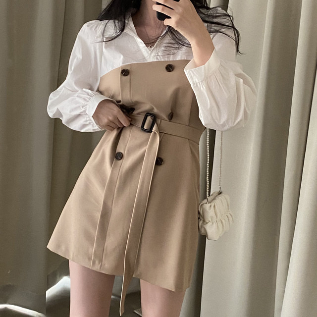 '새거)와이 셔츠 트렌치 코트 벨트 원피스 치마 스커트.