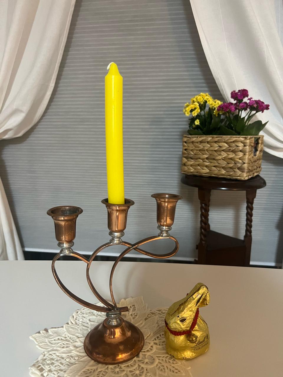 이탈리아 베네치안 쿠퍼 3구 캔들 홀더/빈티지