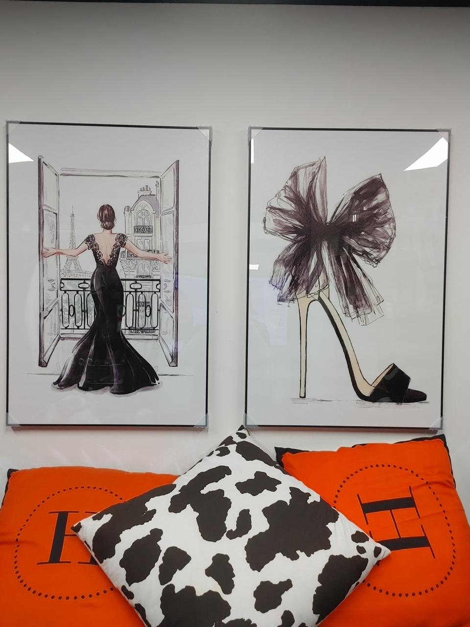 샤넬 풍 럭셔리 여인 초대형 팝아트 그림 액자 대형 인테리어 소품 장식품