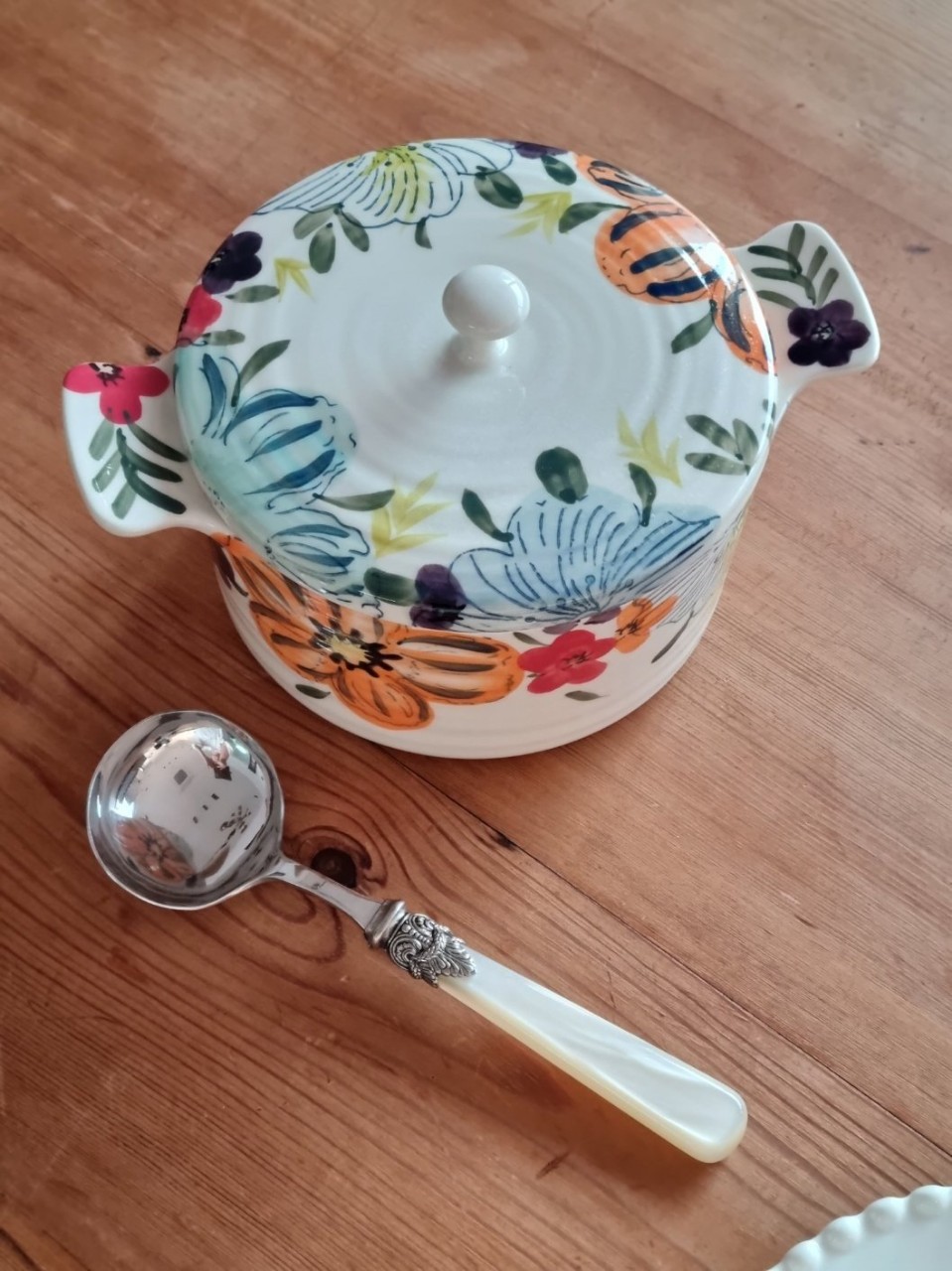 ✔아메리카플라워 - 화이트라인 냄비