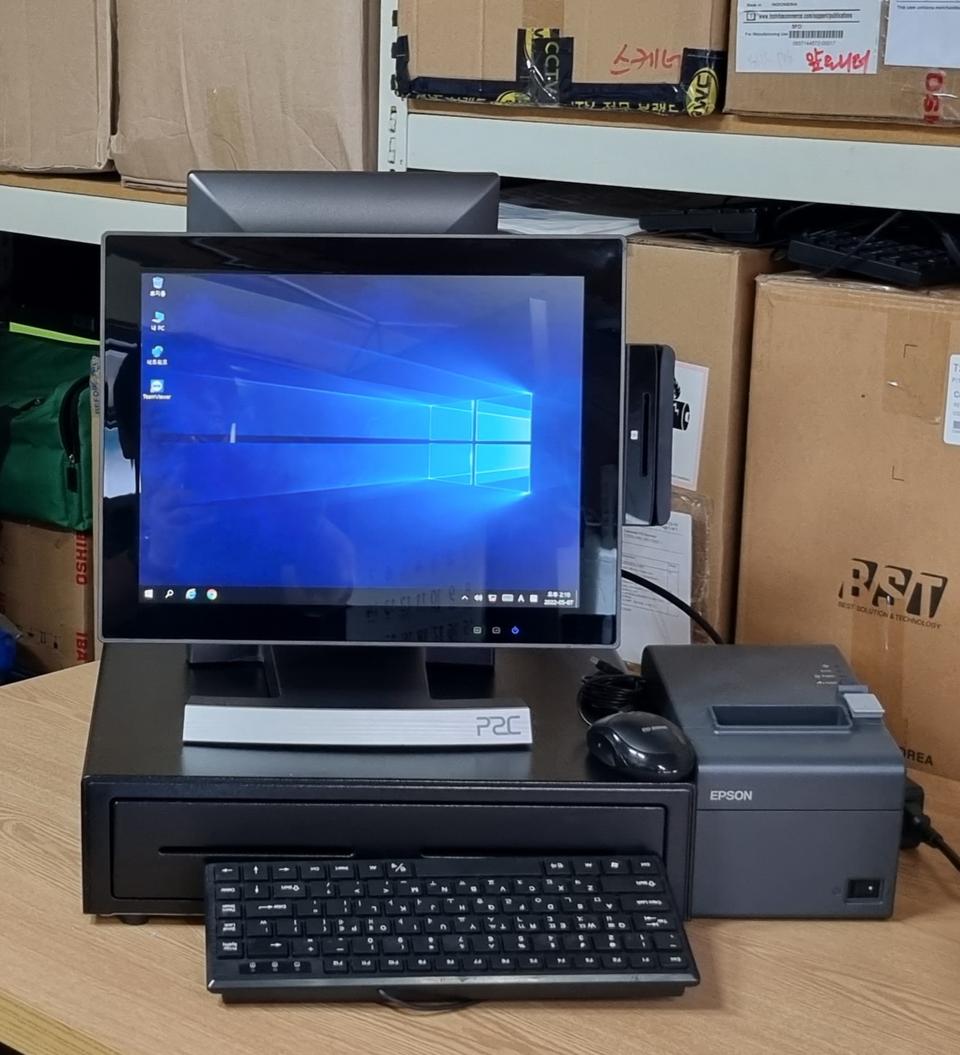 듀얼포스기, P2C-200POS, 카페,커피전문점 배민포스기