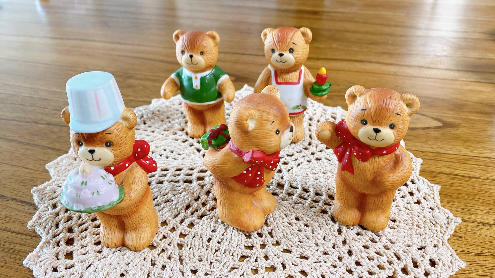 레어템) 에네스코 곰돌이 도자기 피겨린