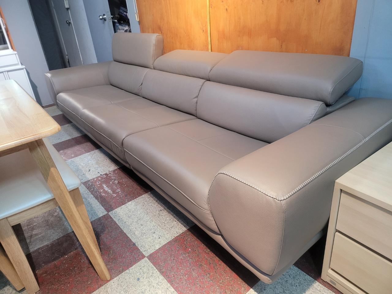 한샘일자형 천연가죽소파