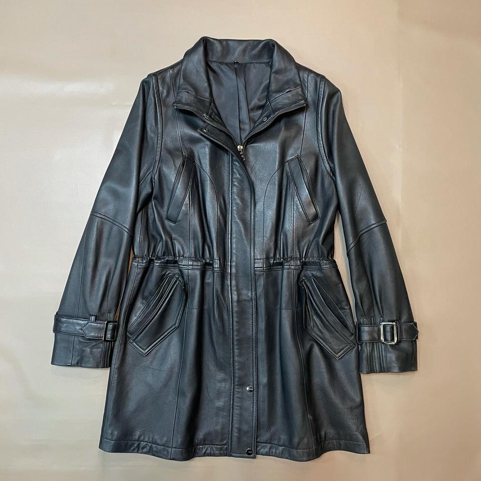 캐주얼 블랙 램스킨 롱 점퍼(66)