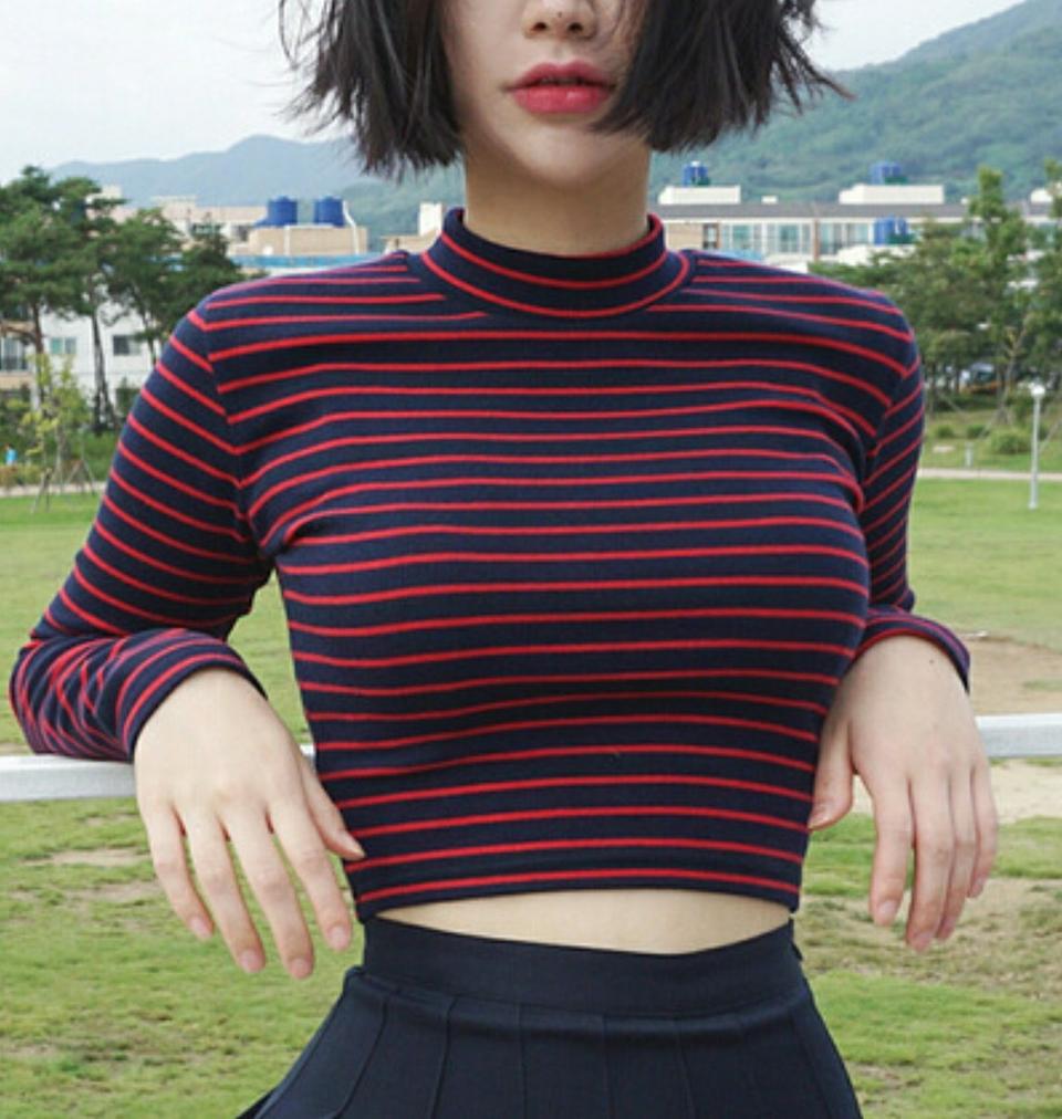 y2k 크롭 단가라티 지뢰계 멘헤라 아이돌 스타일