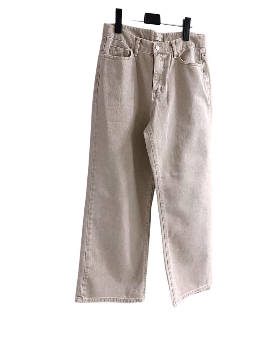 애쉬브라운 세미와이드 청바지