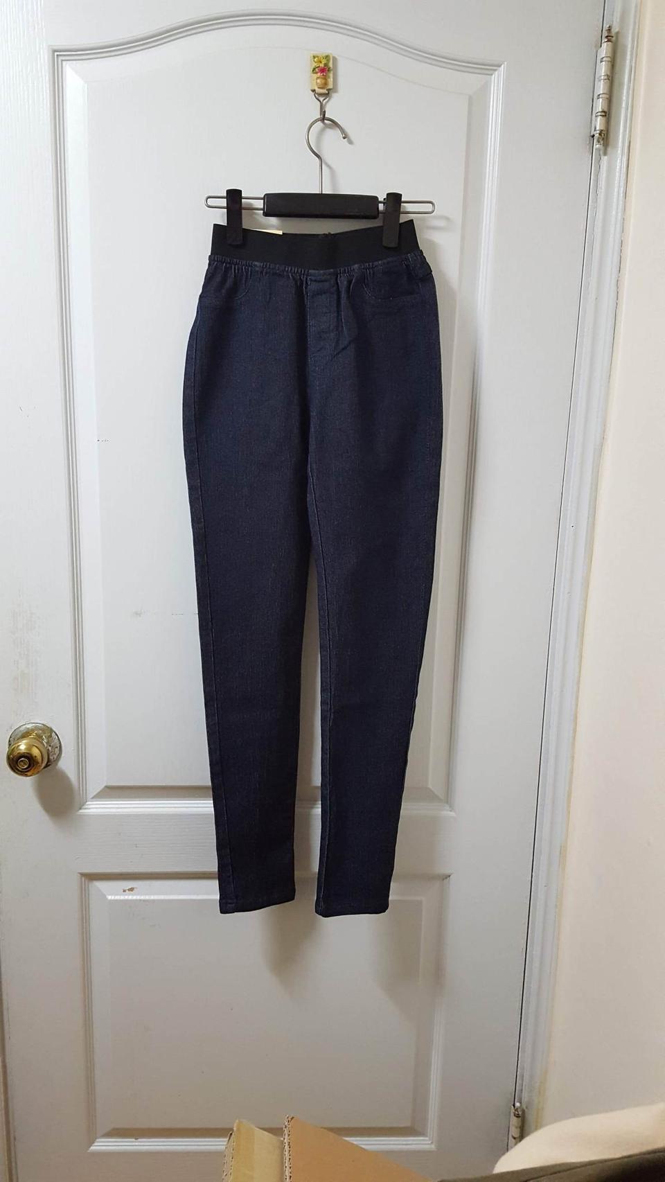 S) 블루 앞뒤밴드 스키니 루즈핏스타일