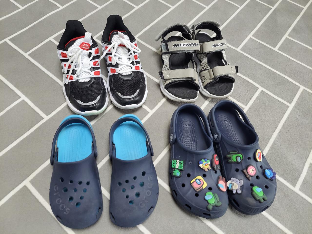 남아 210사이즈 전후 크록스 J1 J2, 샌들, 운동화 일괄