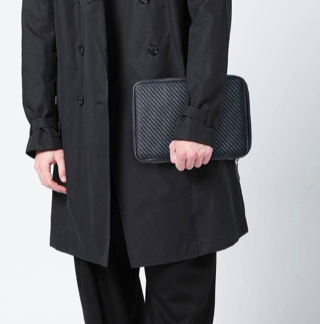 에르메네질도 펠레테스타 미드나잇 블루 서류가방 도큐먼트홀더 클러치