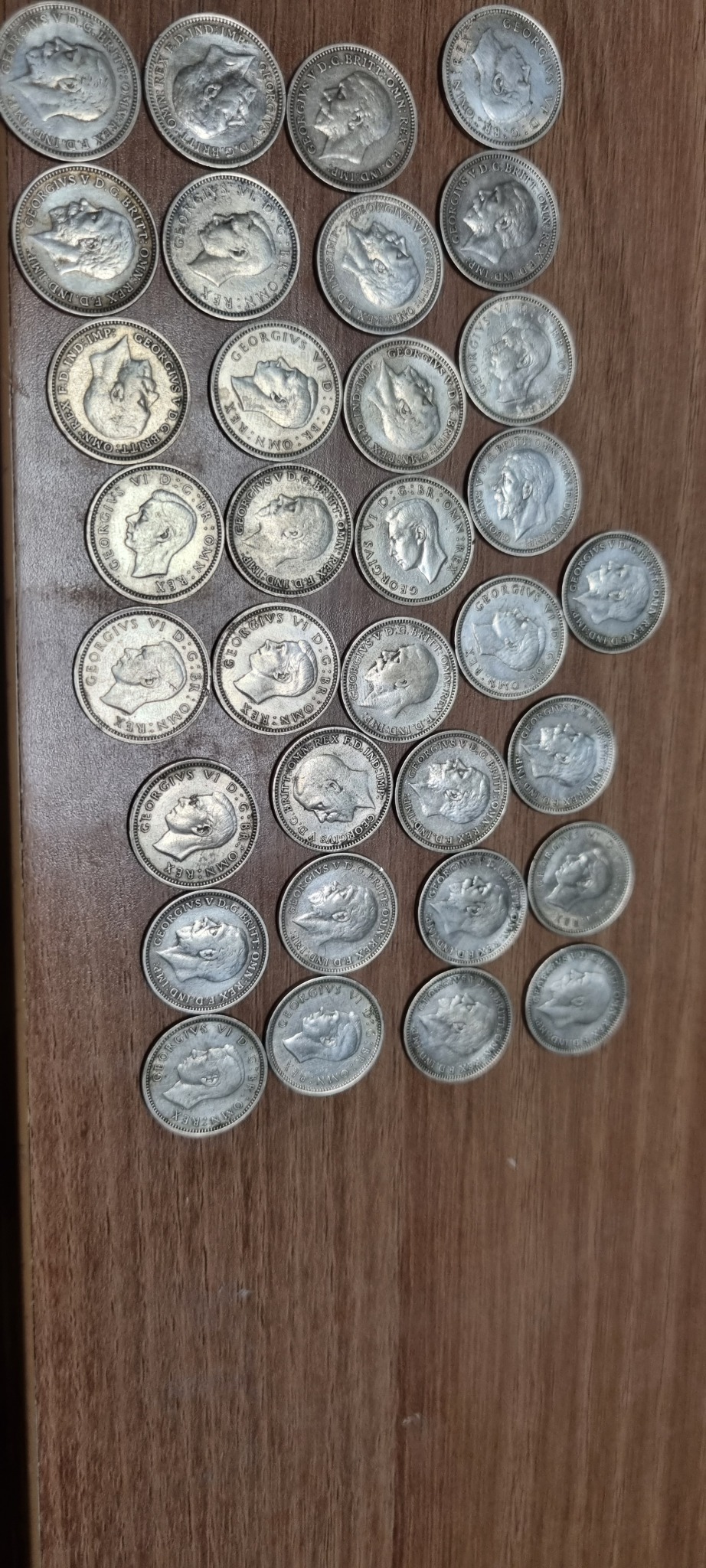영국 3펜스 은화33개 1700년도 코인 4개