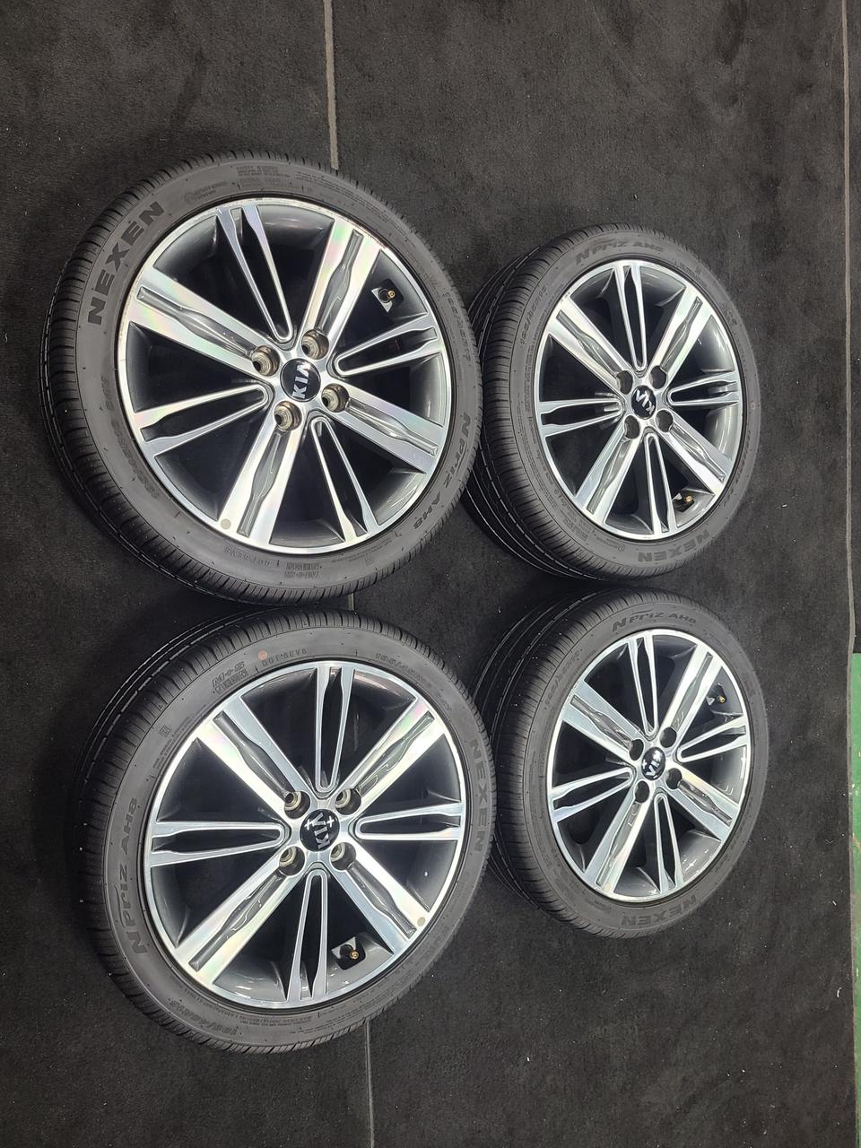 195 45 16 조합 모닝.레이 순정 16인치 중고휠타이어 셋트판매