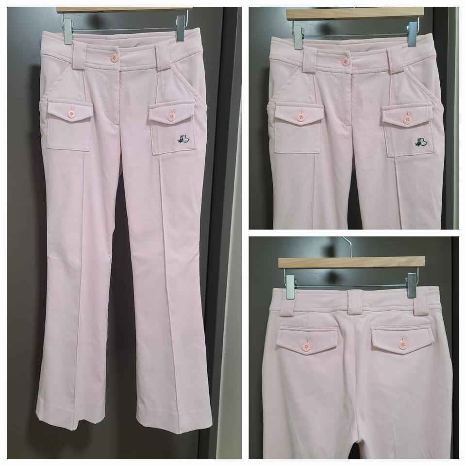 블랙앤화이트 골프의류 세미부츠컷 팬츠