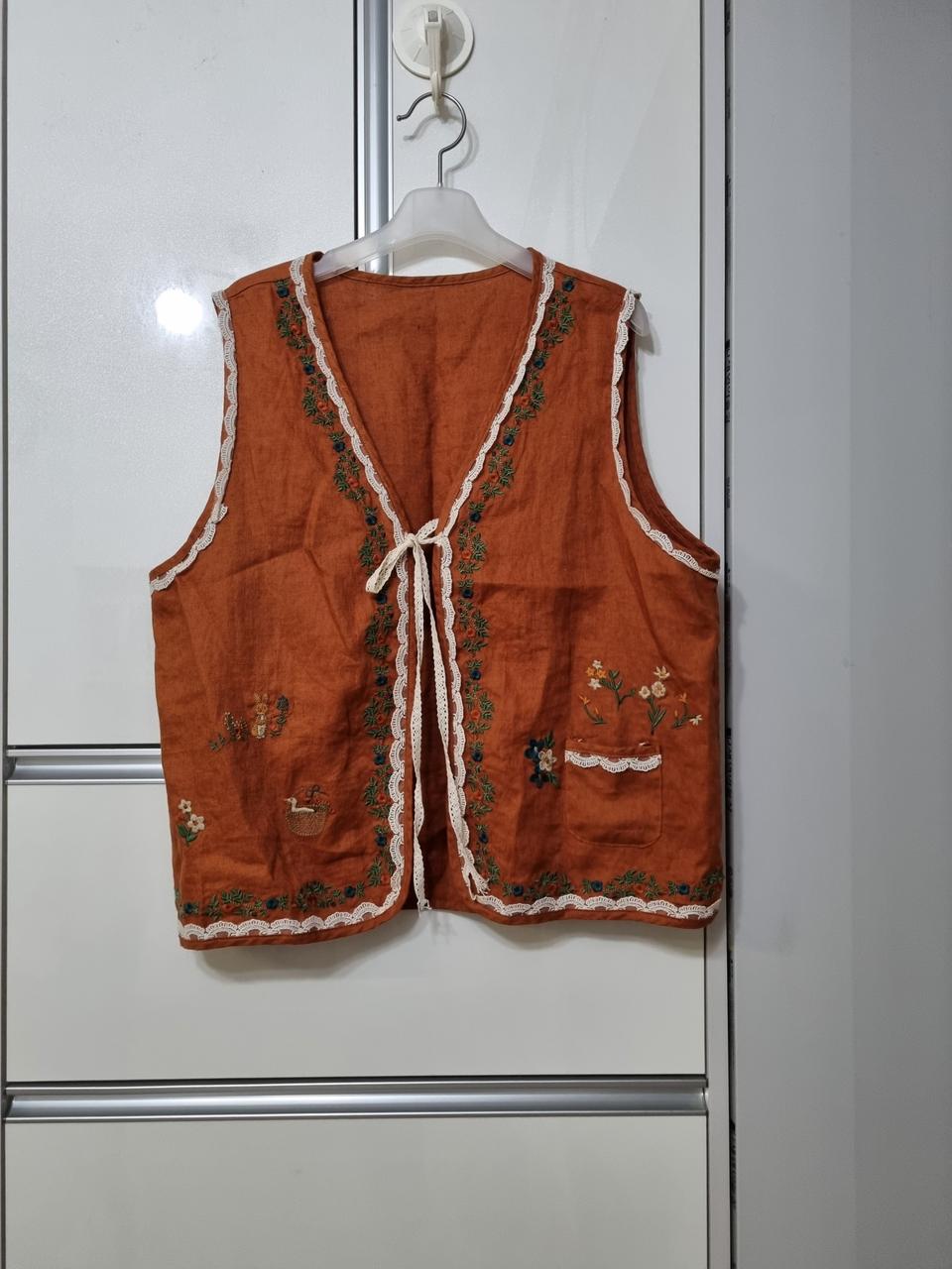 자수조끼 100정도 미사용