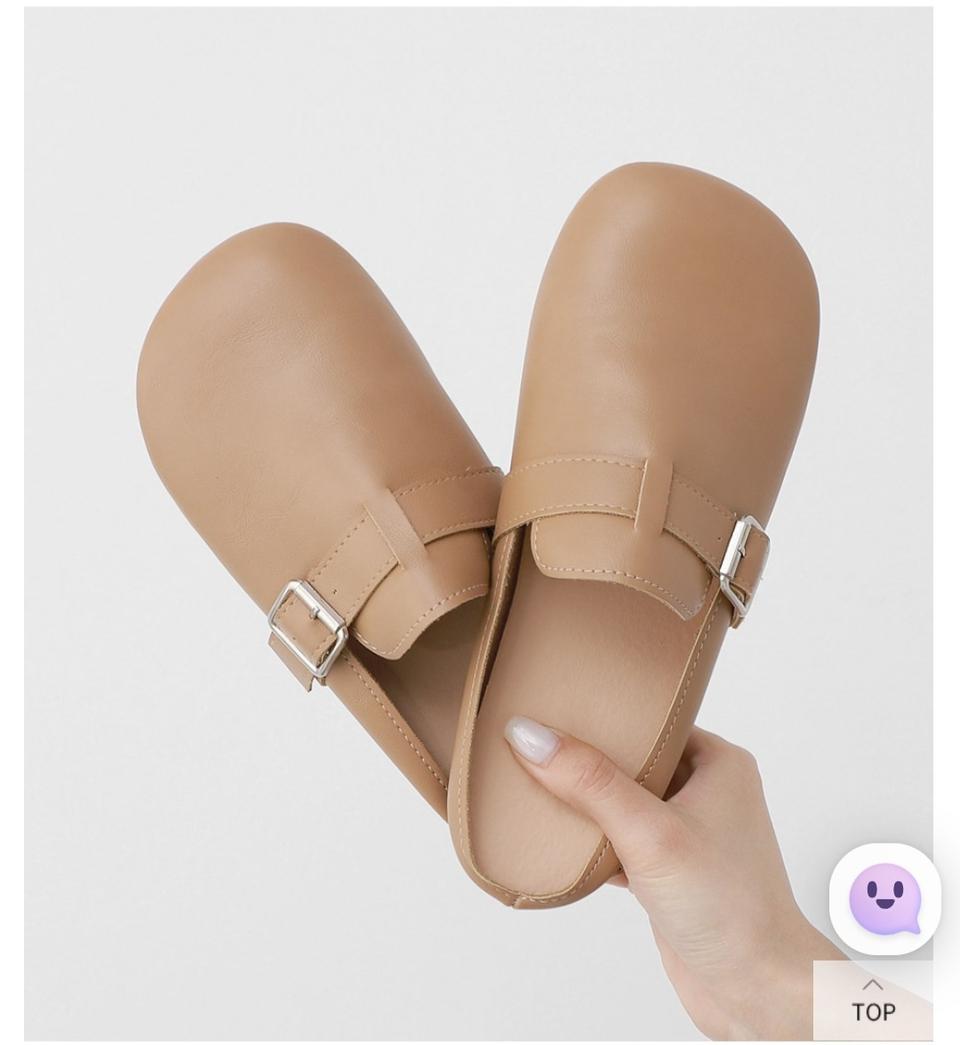 둥근코 버클 로우힐 블러퍼 235